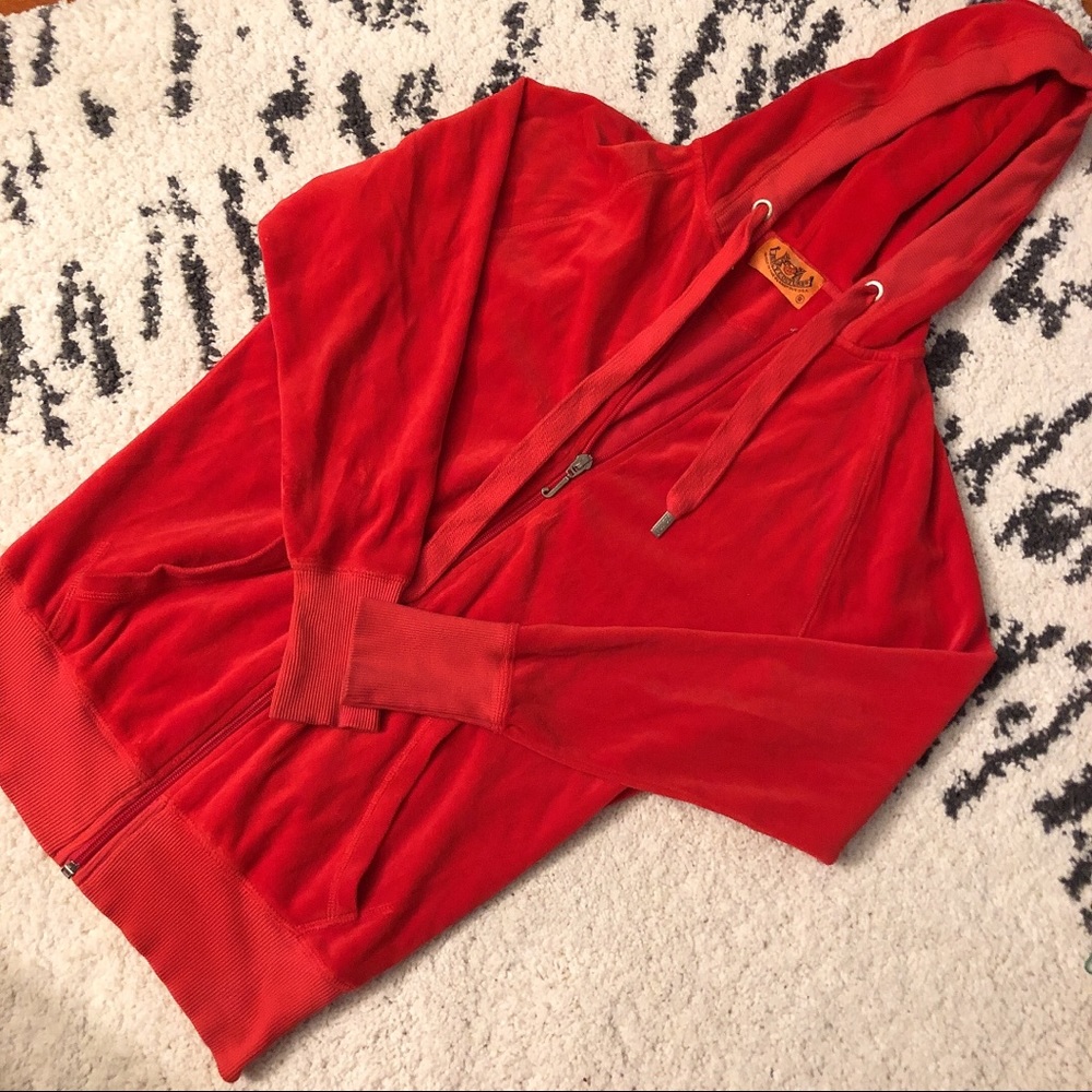 Juicy Couture Velodrome Red Hoodie Small